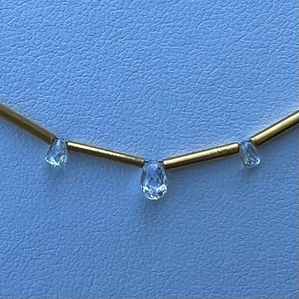 Diamond Briolette Necklace
