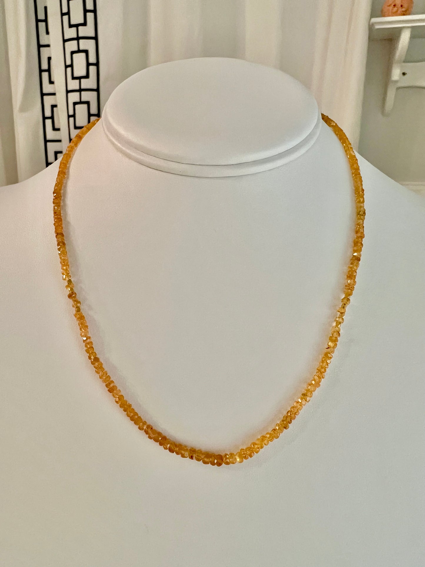 Mandarin Garnet Bead Chain
