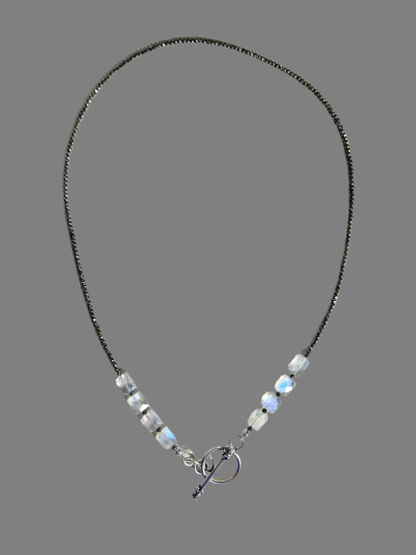 Pyrite & Moonstone Toggle Necklace