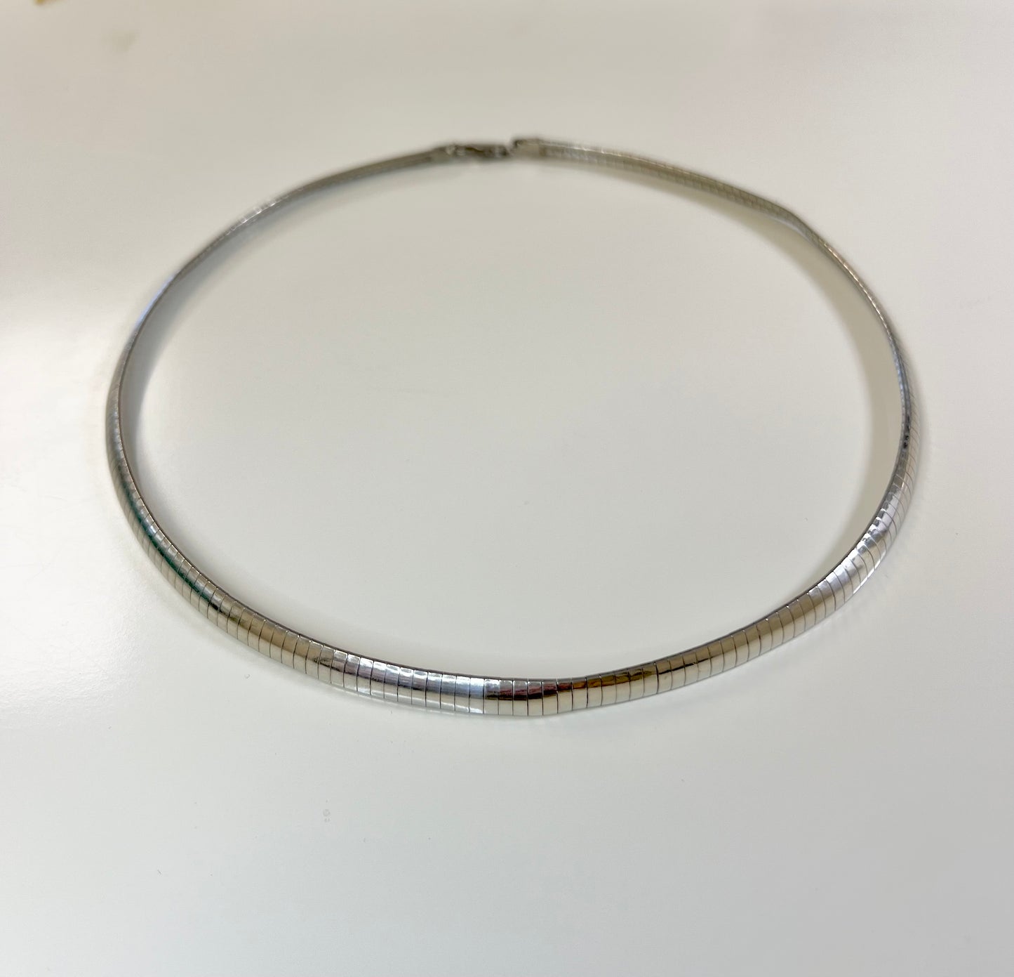 6mm Silver Omega Necklace