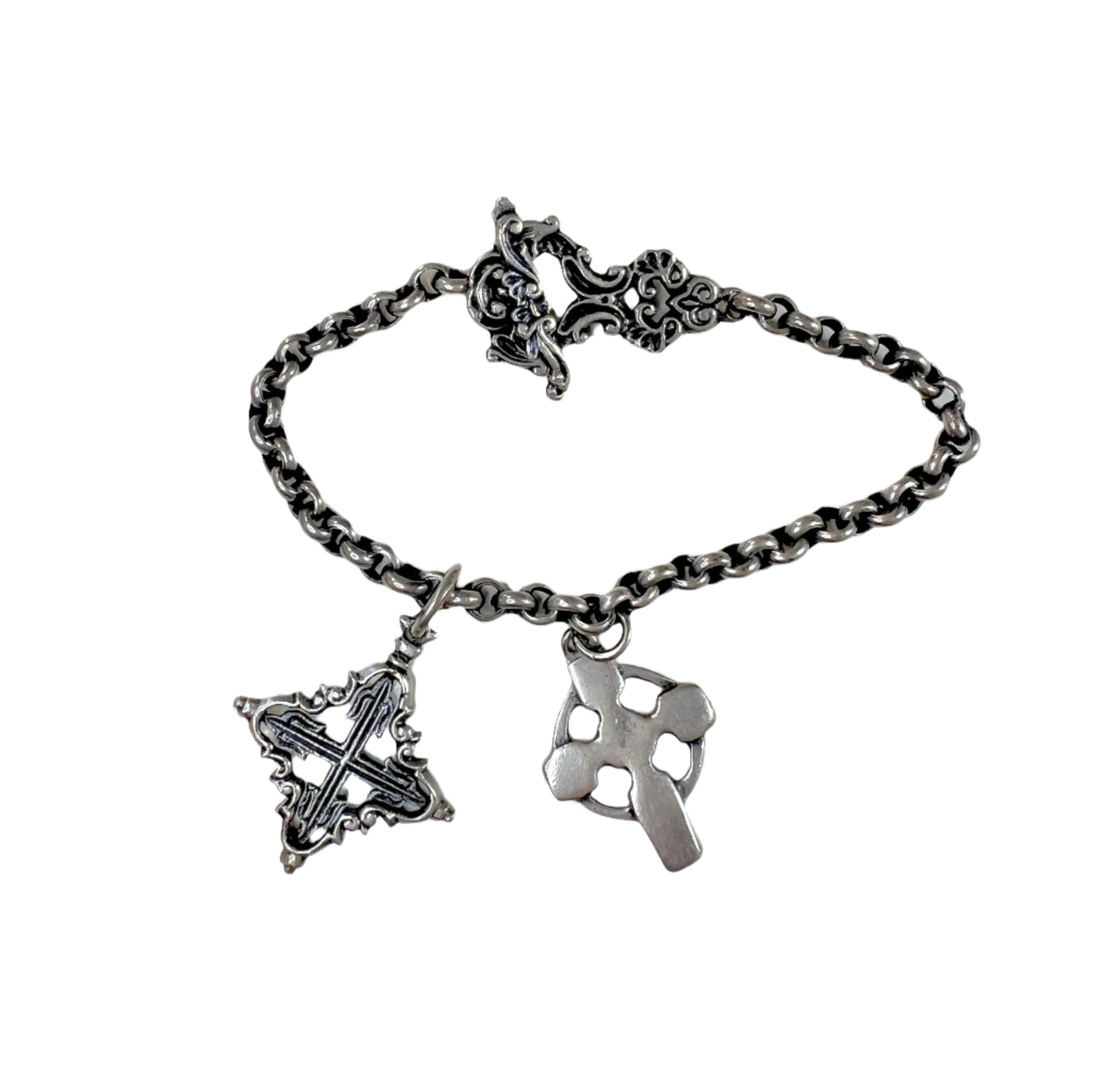 Sterling Toggle Charm Bracelet