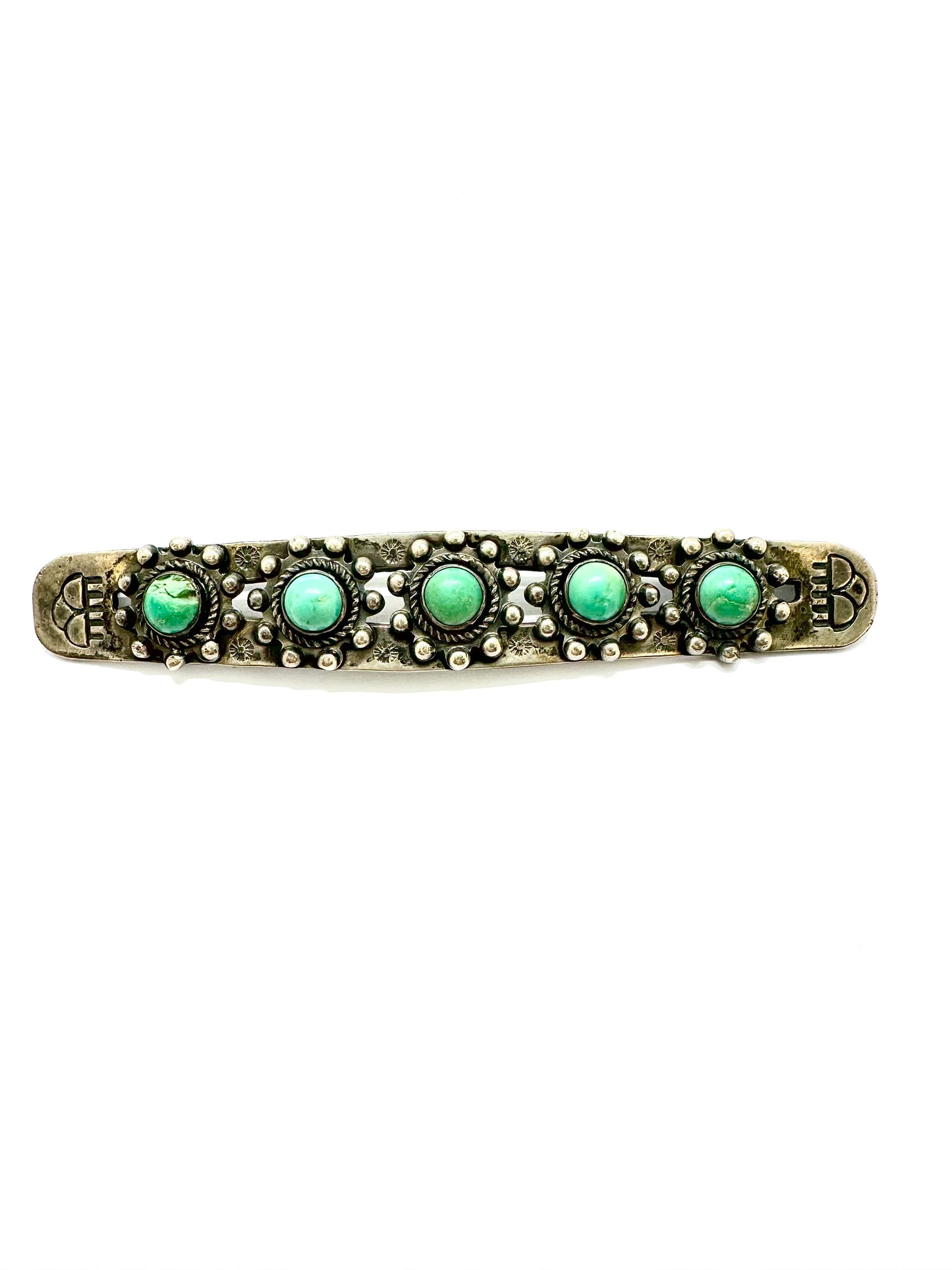 Native American Turquoise Bar Pin