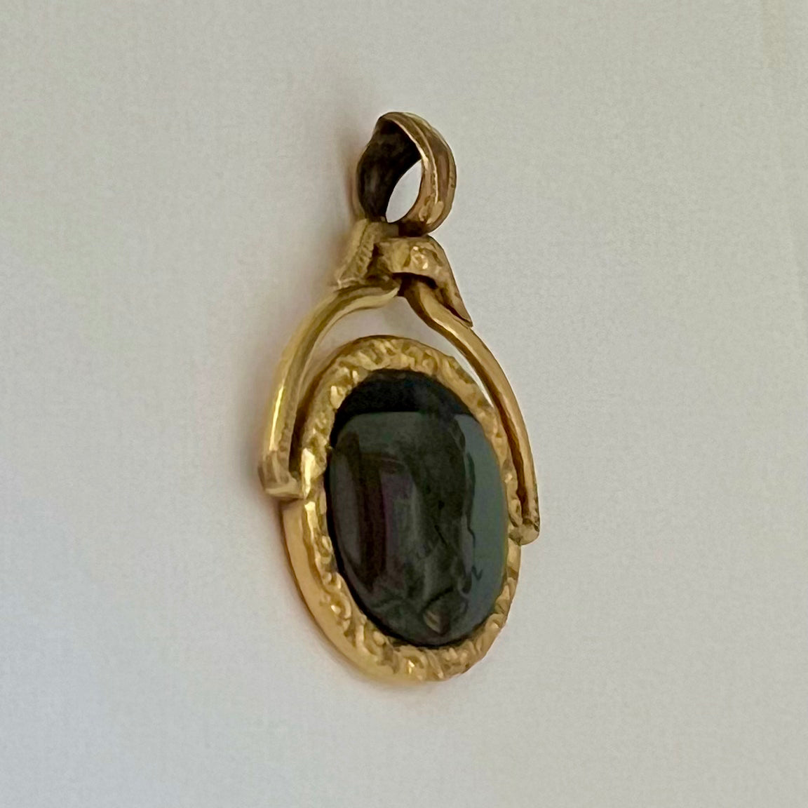 Victorian Onyx Fob Pendant