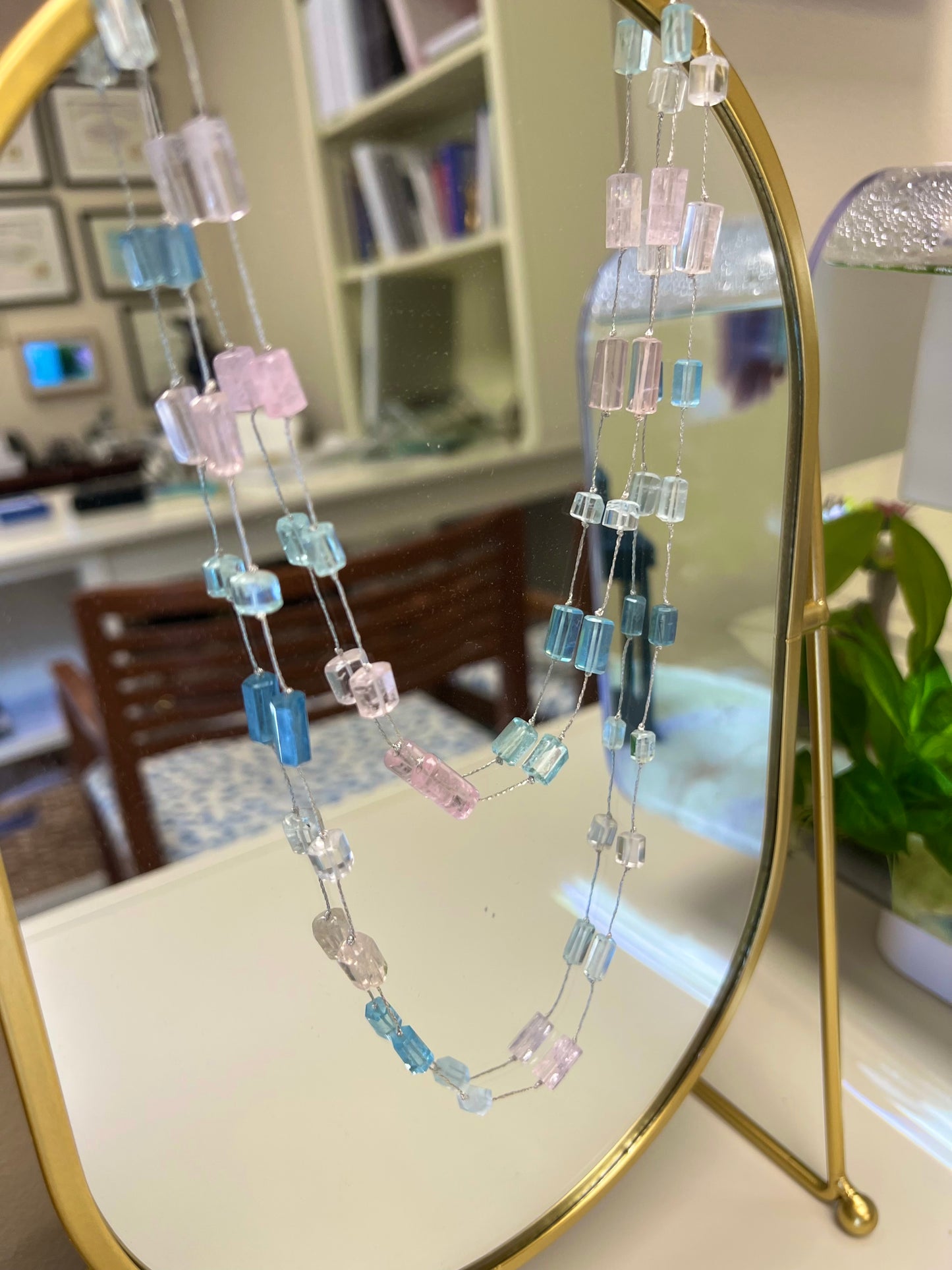 Floating Aqua Necklace