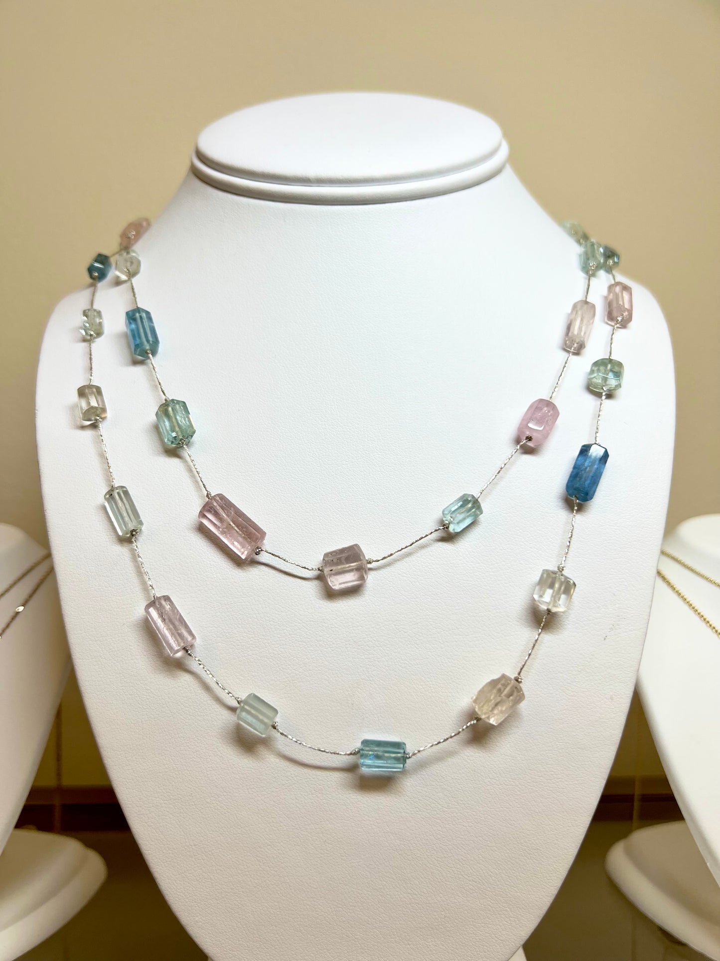 Floating Aqua Necklace