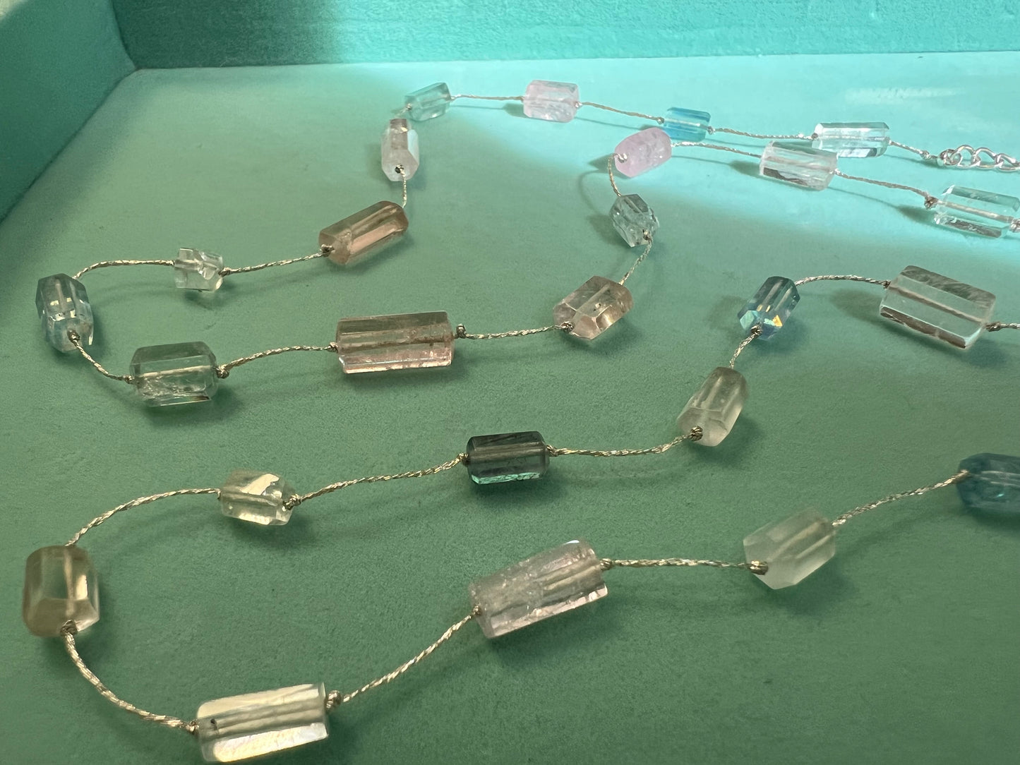 Floating Aqua Necklace