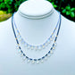 Blue Moonstone Drops on Tanzanite Chain