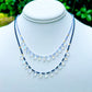 Blue Moonstone Drops on Sapphire Chain