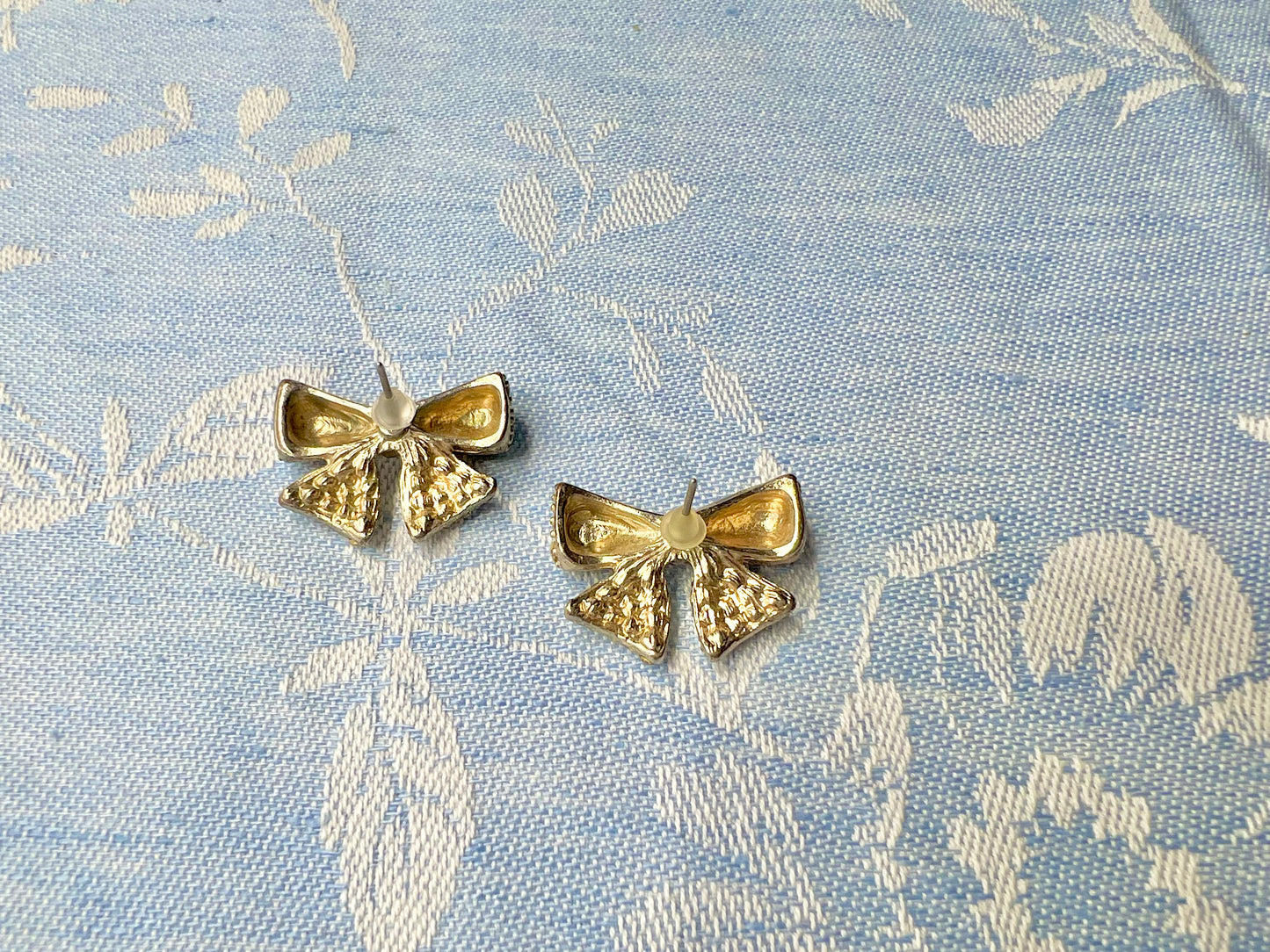 Rhinestone Bow Earrings