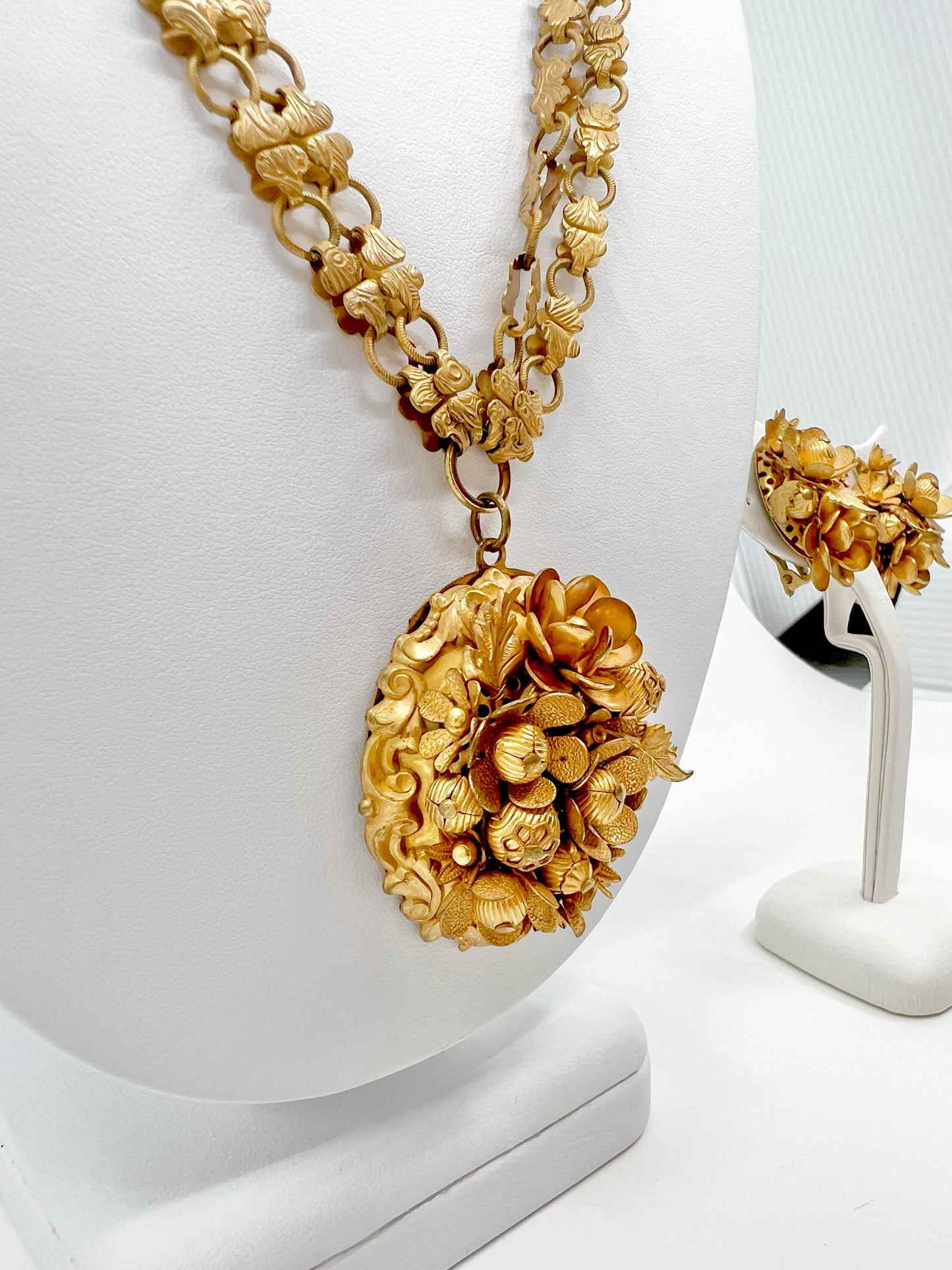 Book Chain Necklace & Earring Set