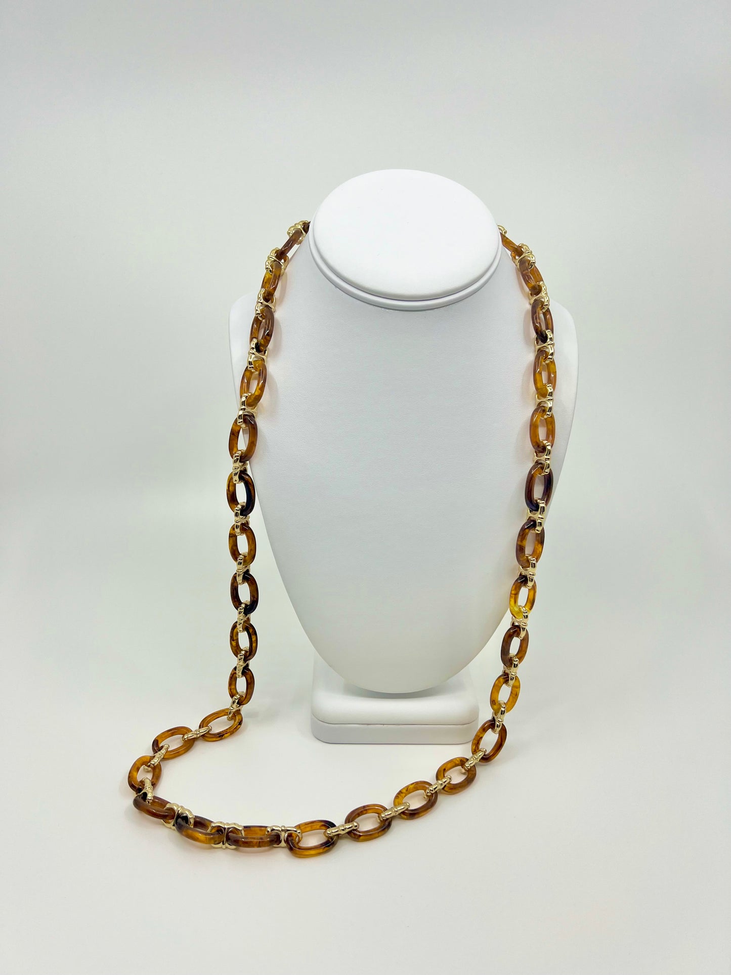 Faux Tortoise Shell Necklace