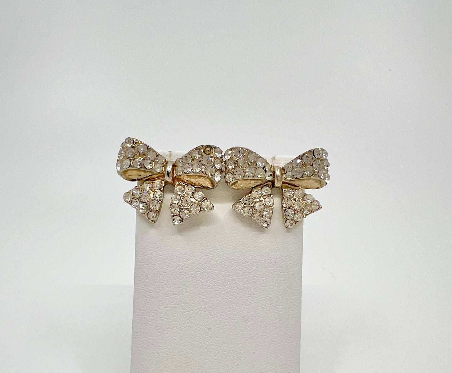 Rhinestone Bow Earrings