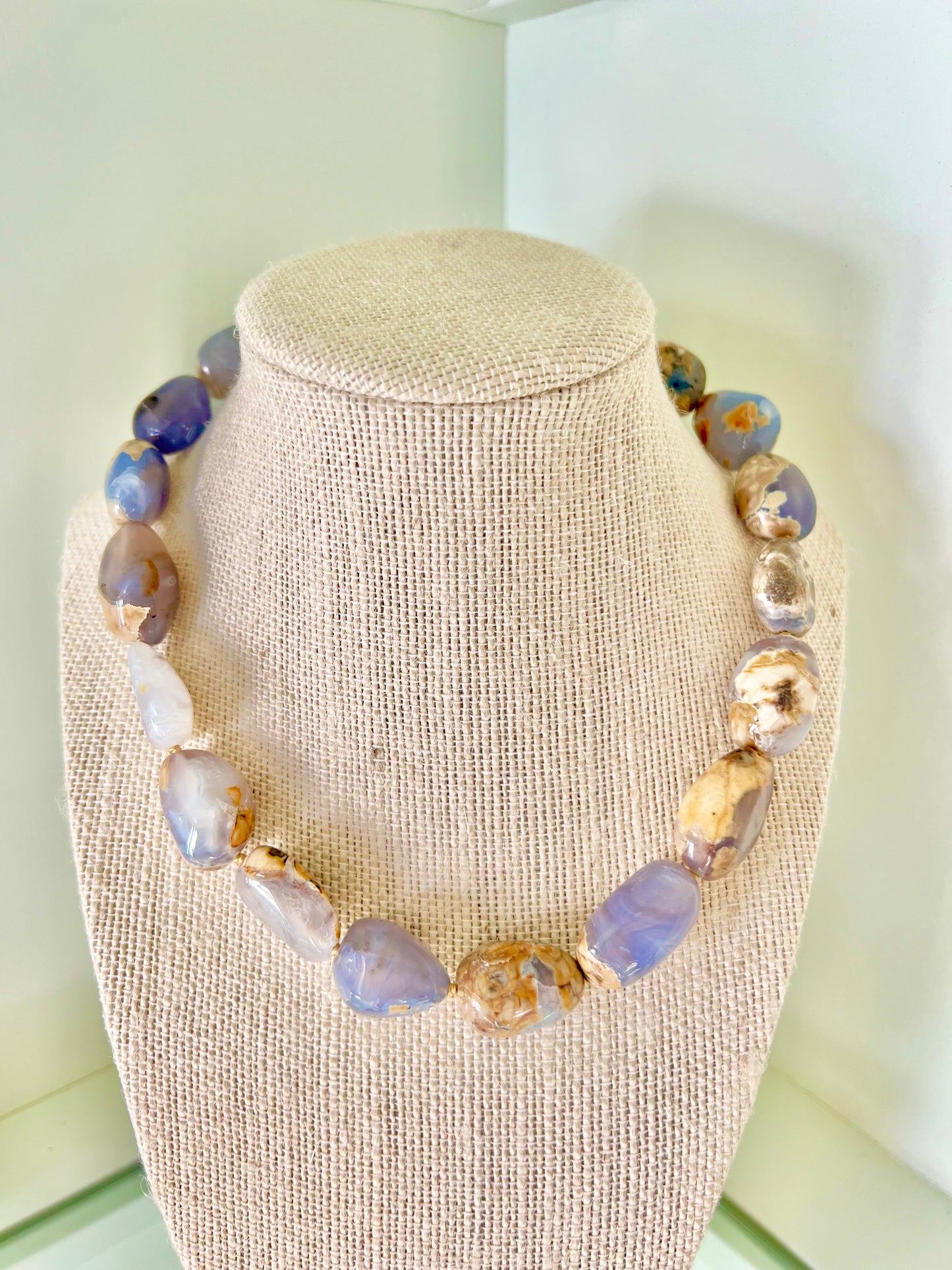 Blue Lace Agate Necklace