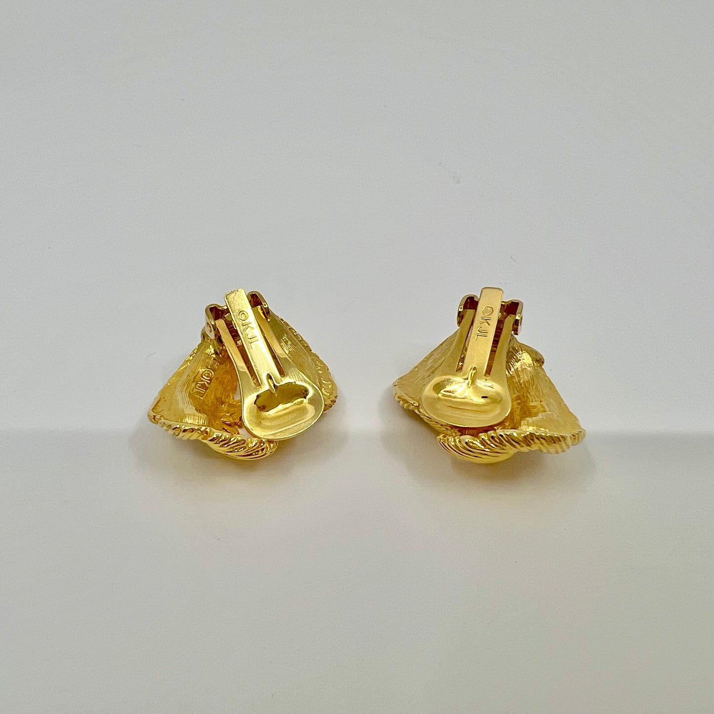 KJL "Feather" Rhinestone Earrings