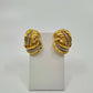 KJL "Feather" Rhinestone Earrings