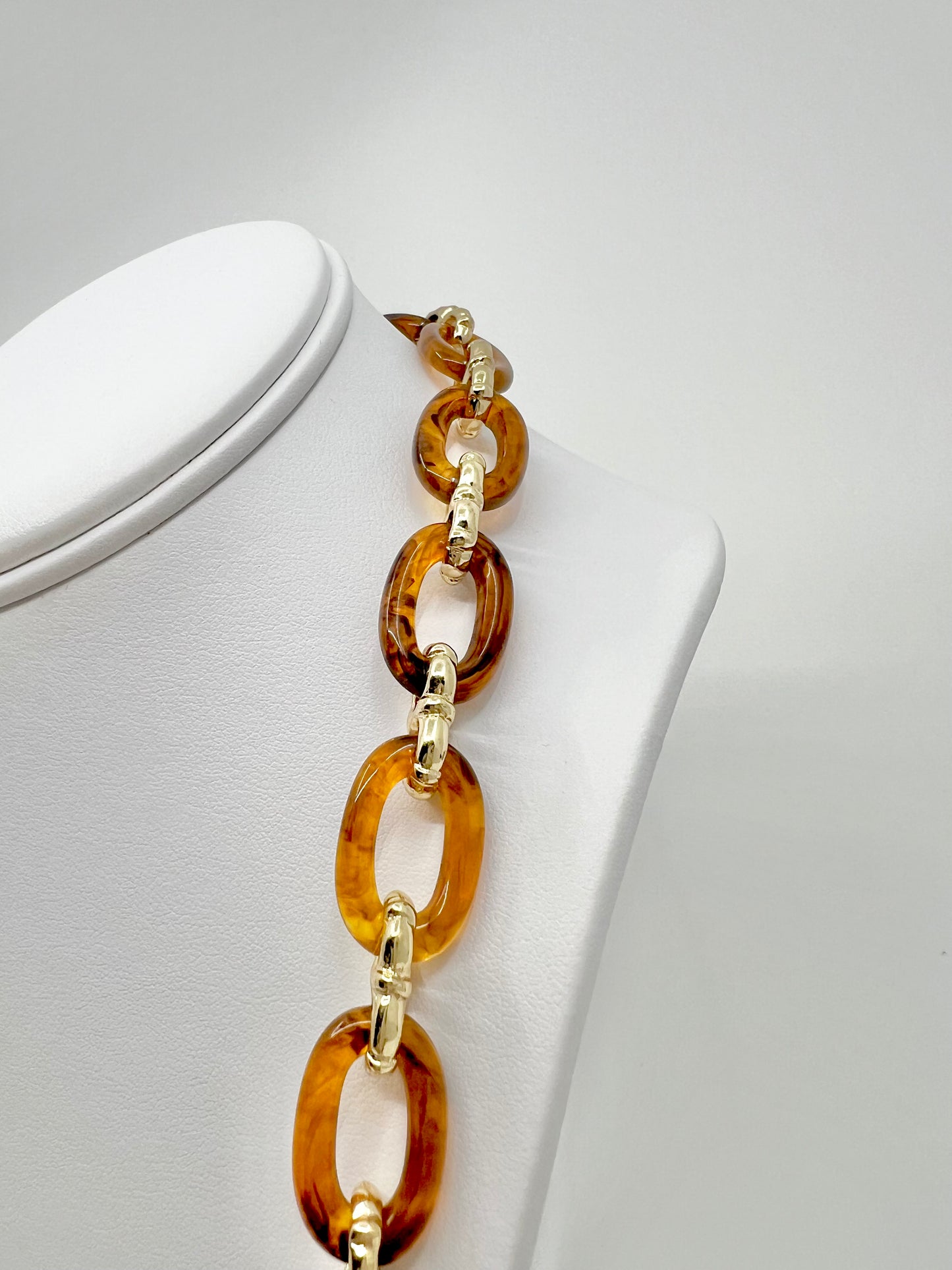 Faux Tortoise Shell Necklace