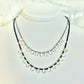 Blue Moonstone Drops on Tanzanite Chain