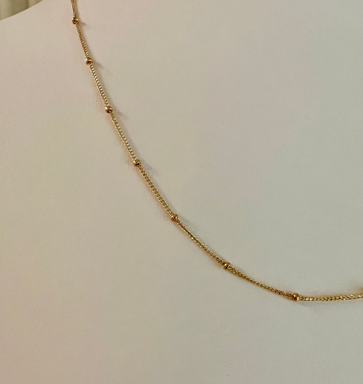 Beaded Curb Link Chain