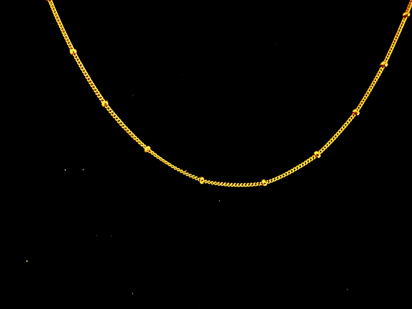 Beaded Curb Link Chain