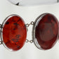 Oval Amber Link Bracelet