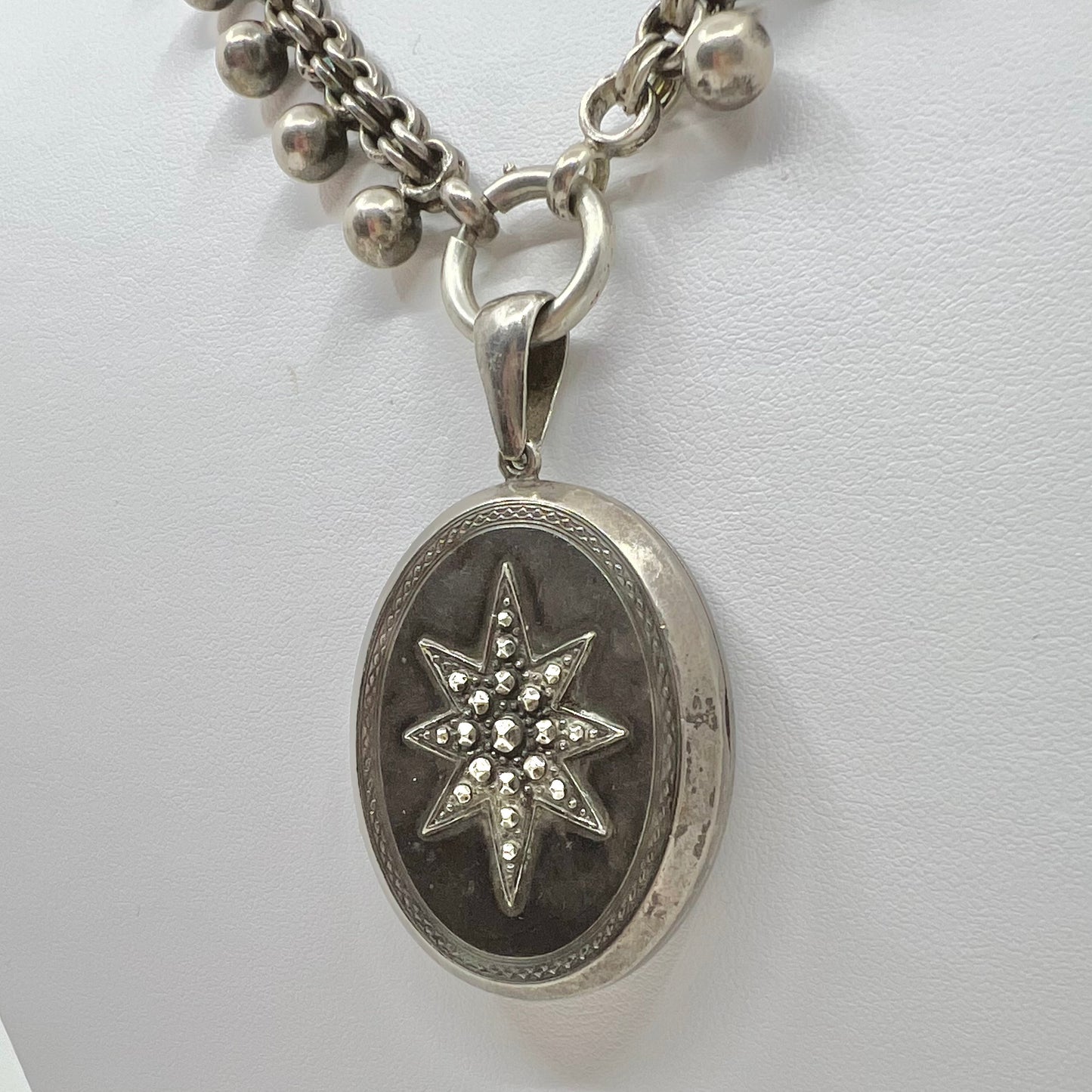 Antique Silver Locket Necklace