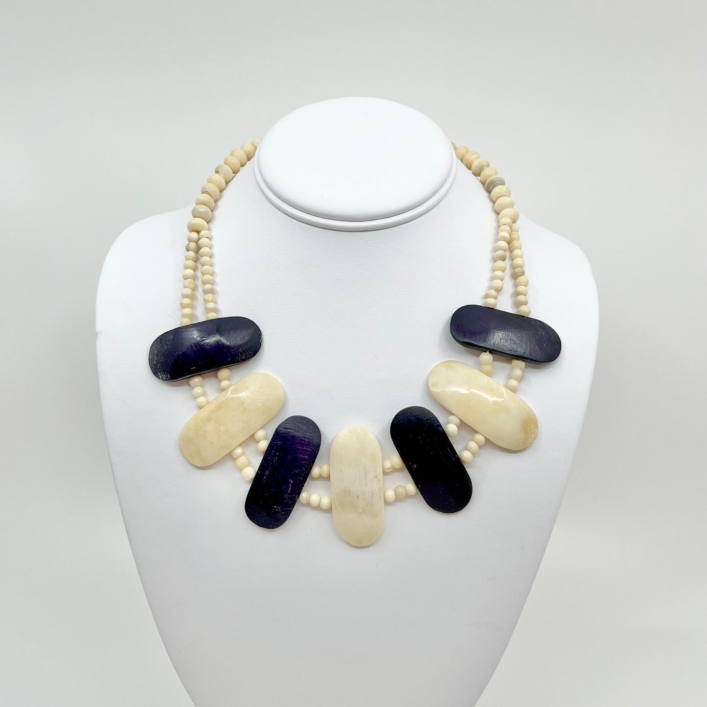 Vintage Bone Horn Necklace