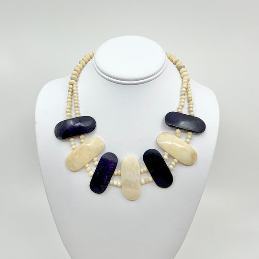 Vintage Bone Horn Necklace
