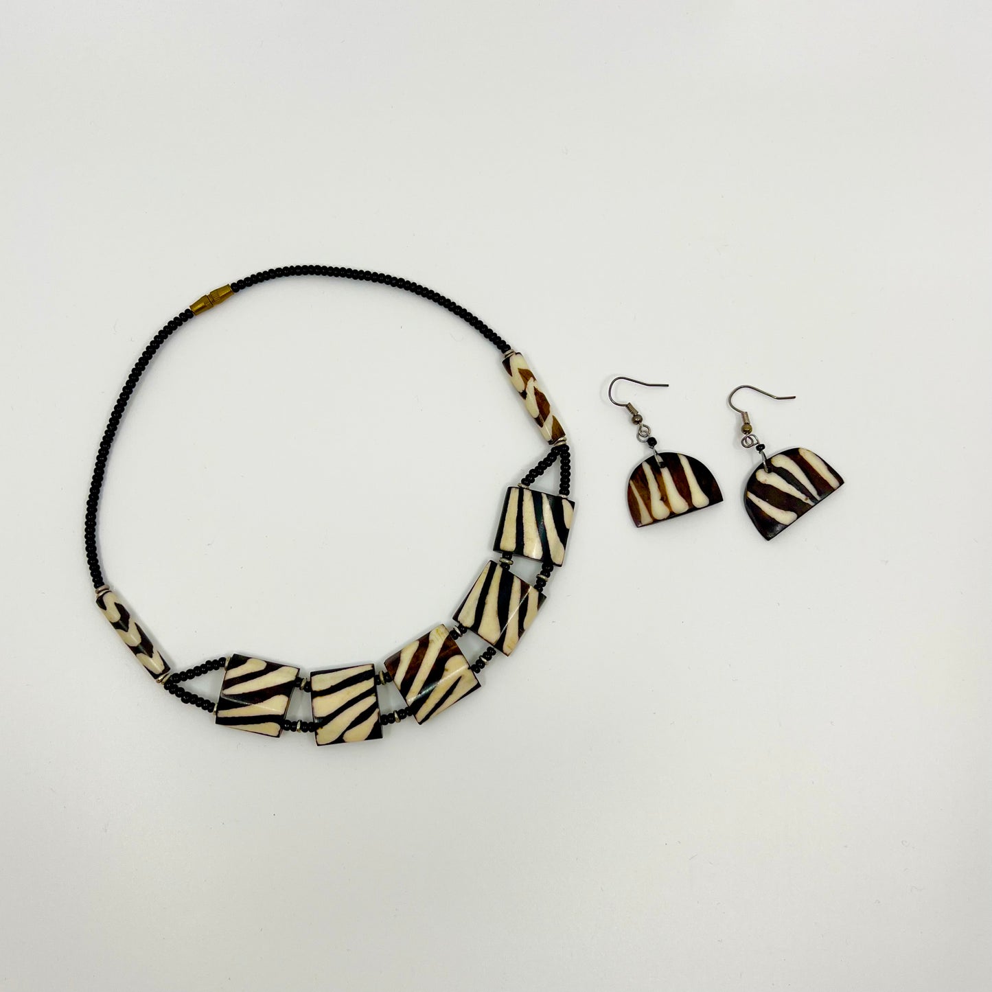 Batik Bone Necklace & Earring Set