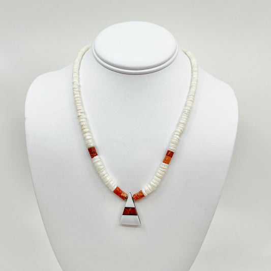Puka & Spiny Oyster Shell Necklace