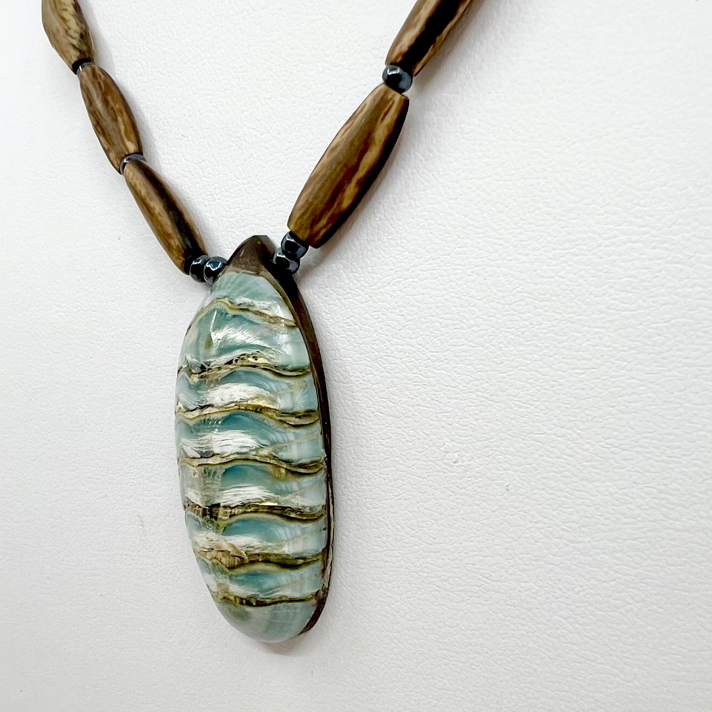 Preserved Chiton and Nut Necklace