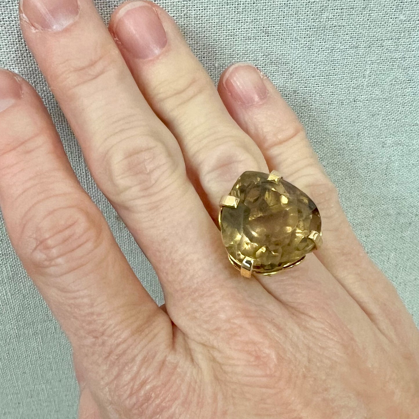 Substantial Smoky Quartz Ring