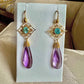 Apatite and Amethyst Drops