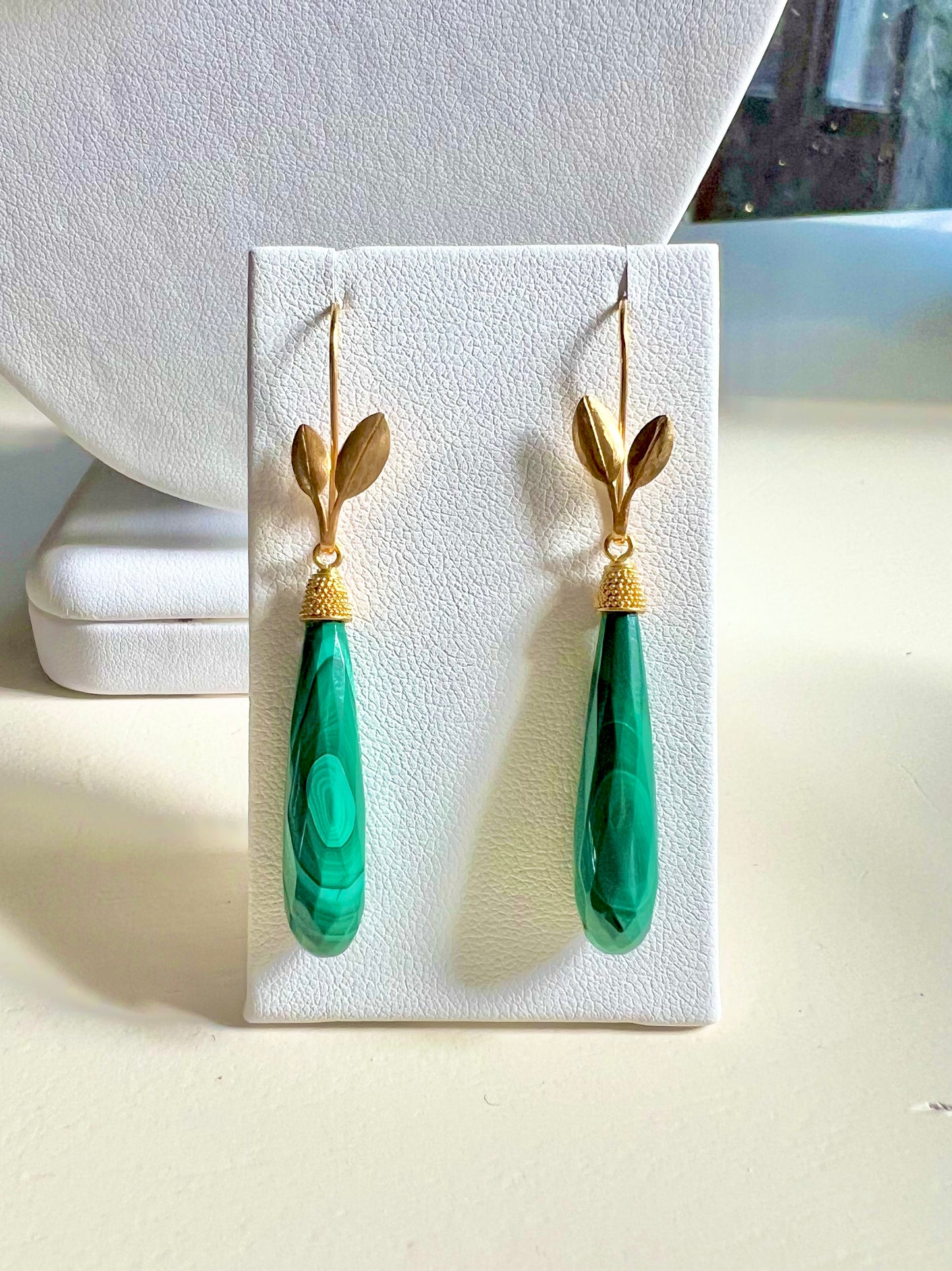 Malachite Drop Earrings