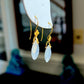 Milky Rainbow Moonstone Drop Earrings