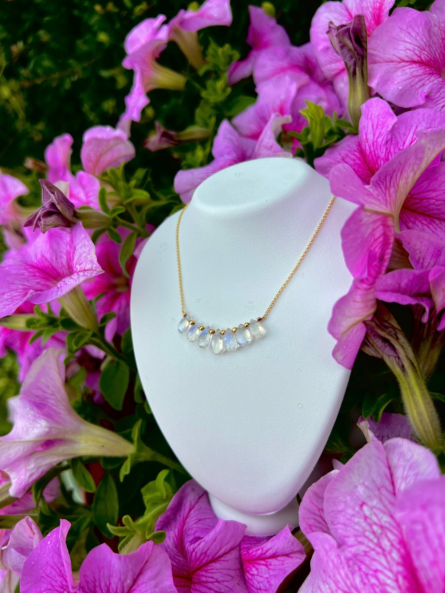 Drops of Moonstone Necklace