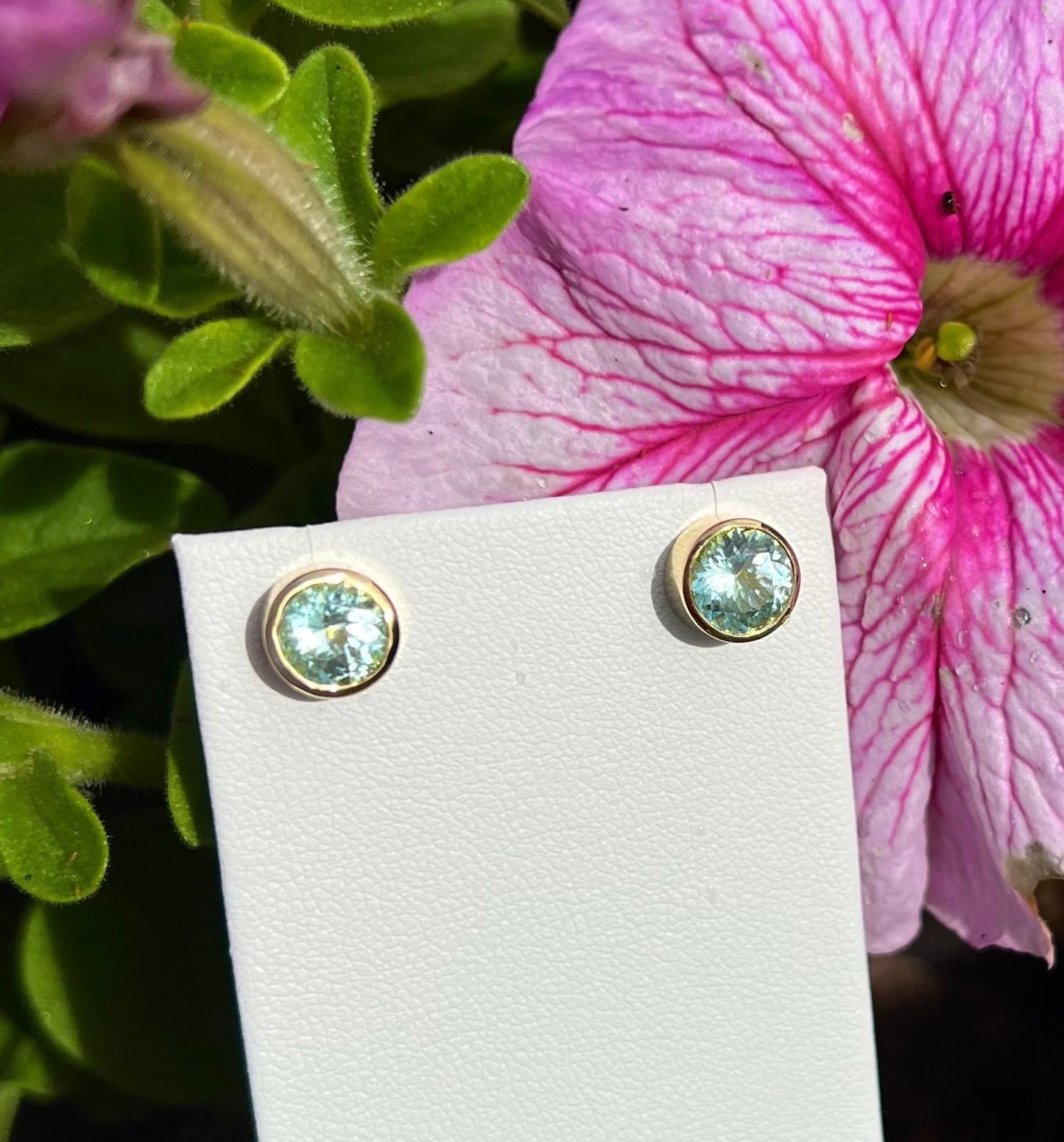 Mint Tourmaline Studs