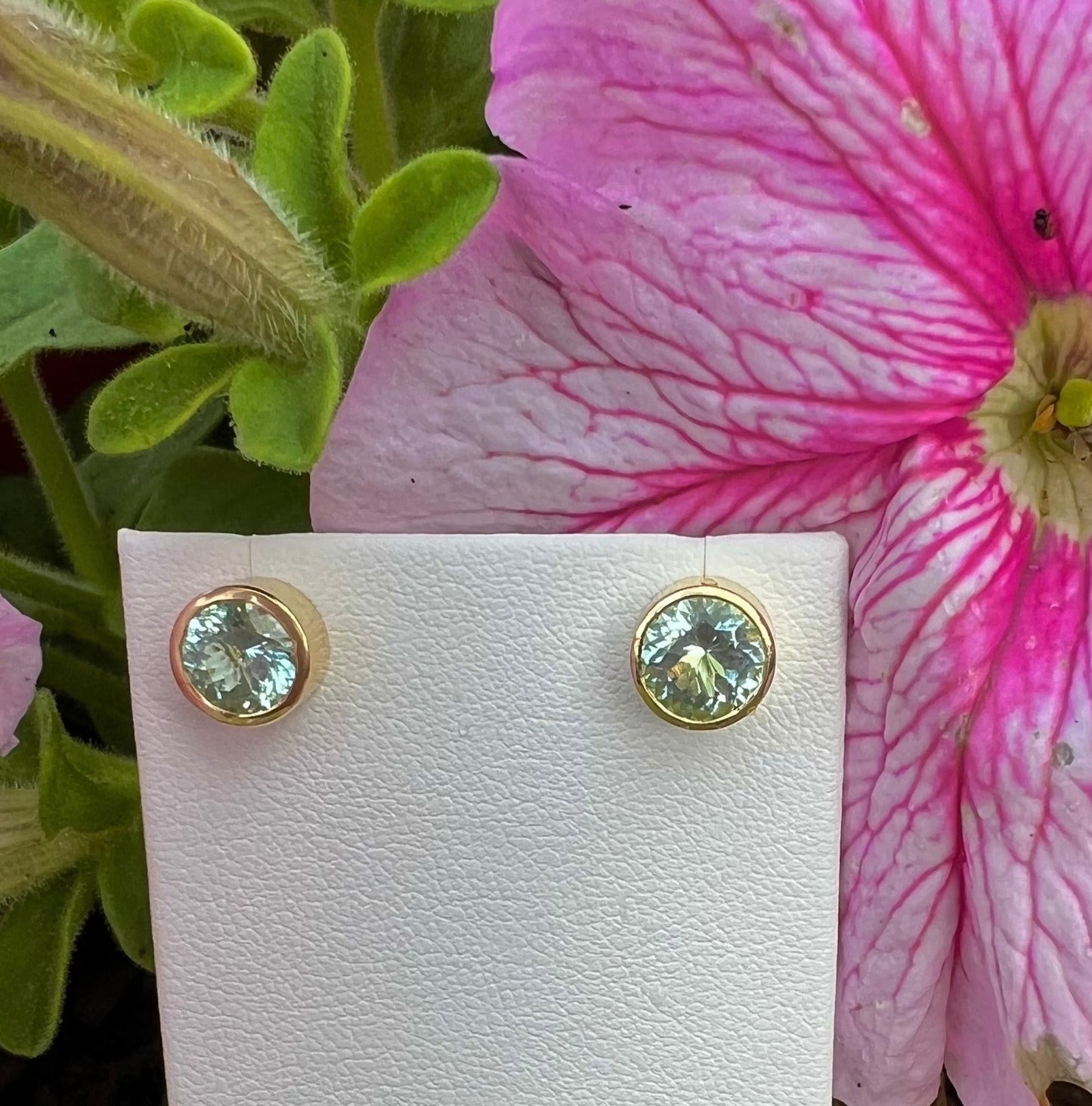 Mint Tourmaline Studs