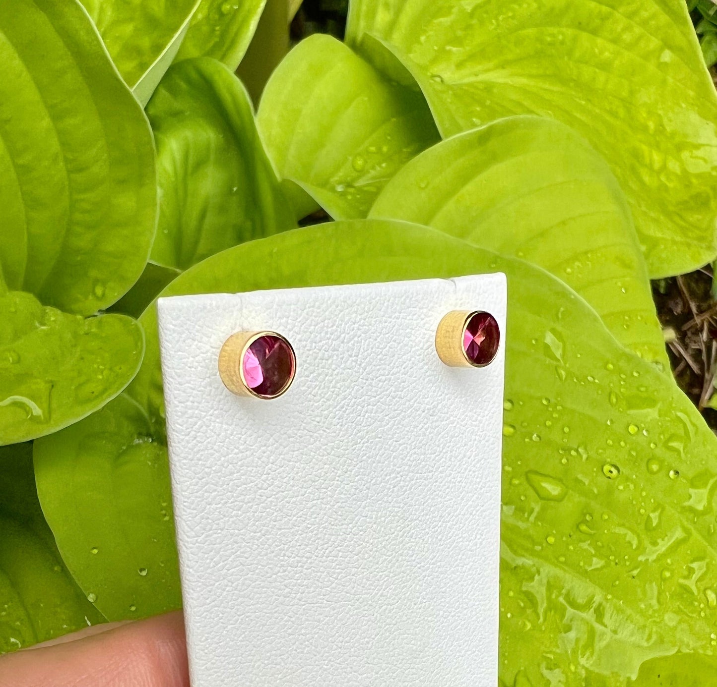 Umbalite Garnet Stud Earrings