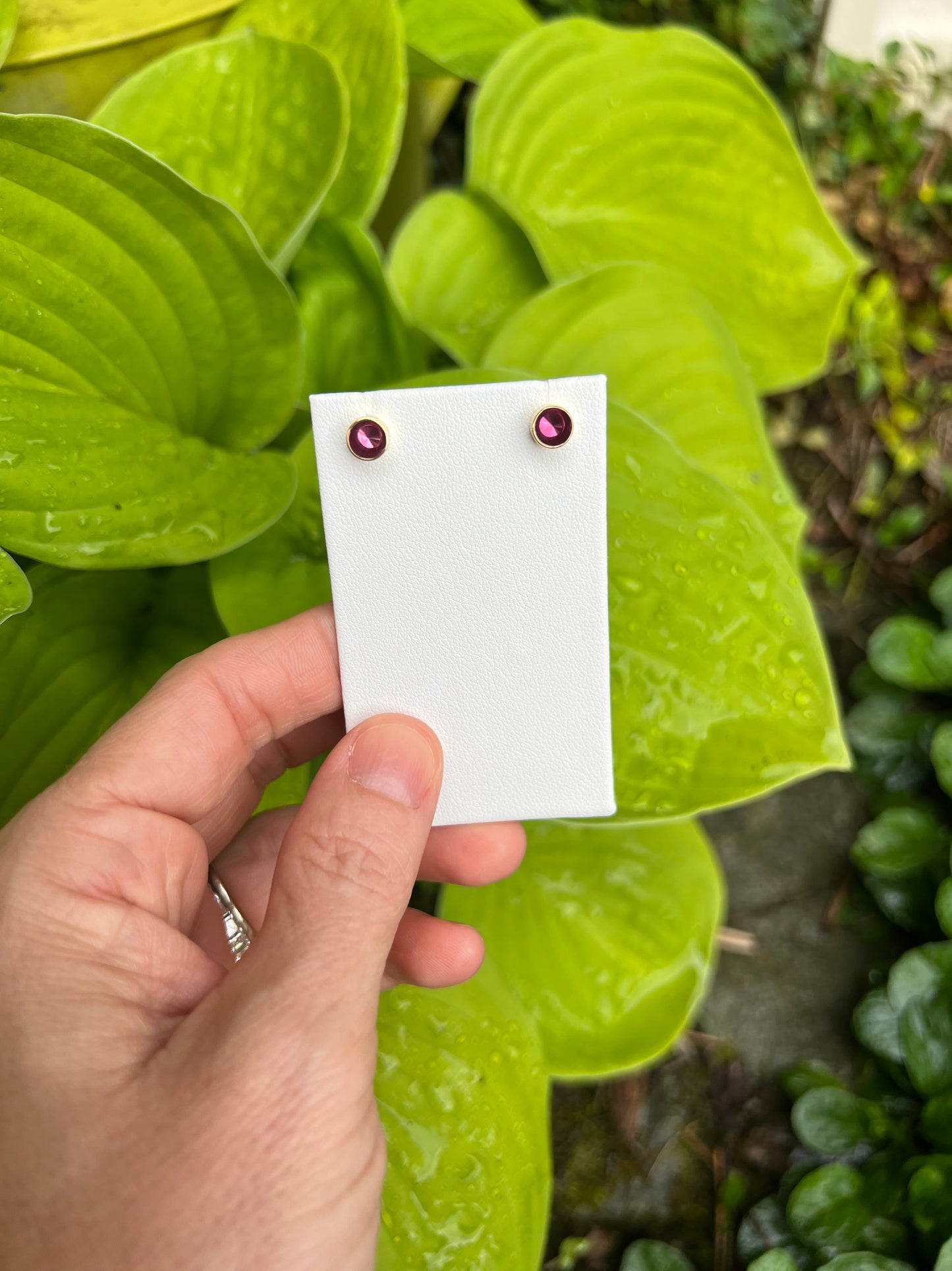 Umbalite Garnet Stud Earrings