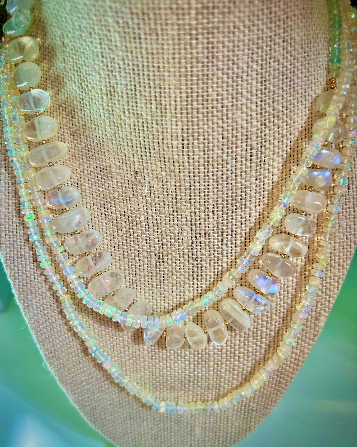 Moonstone & Aquamarine Necklace