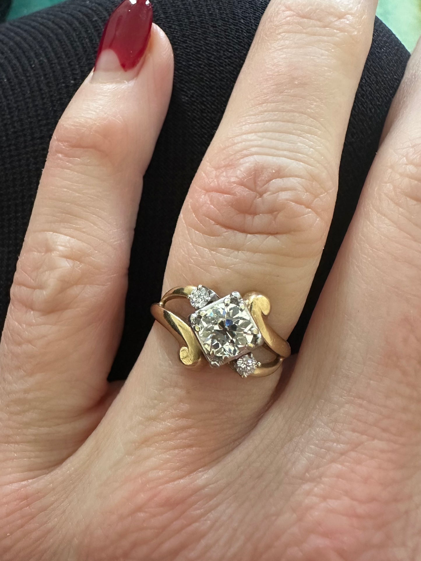 Vintage Jabel Diamond Engagement Ring