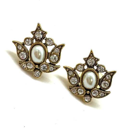 Costume Faux Pearl Rhinestone