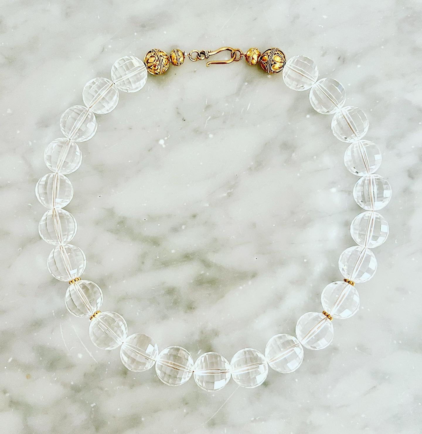 Rock Crystal Bead Necklace