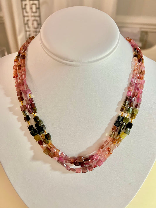 Watermelon Tourmaline Necklace