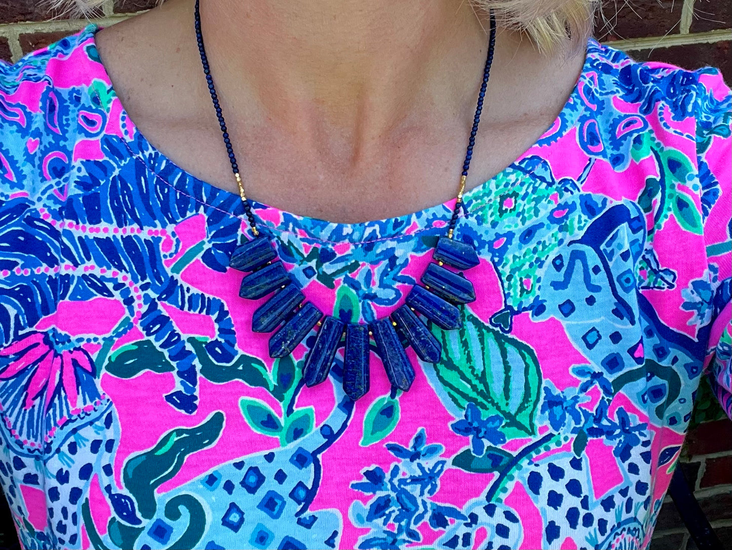 Lapis Lazuli Fringe Necklace