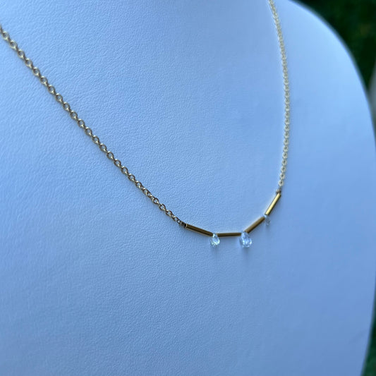Diamond Briolette Necklace