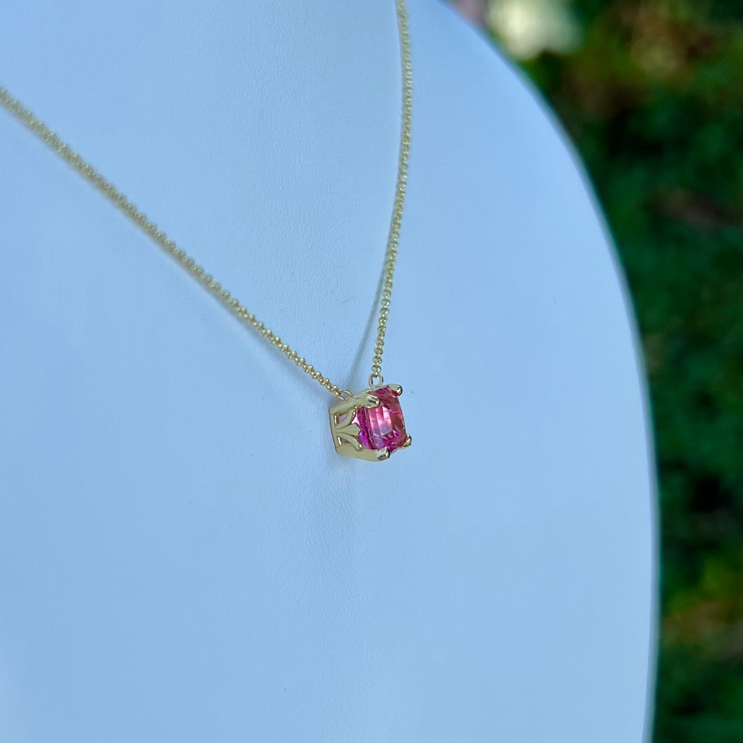 California Pink Tourmaline Necklace