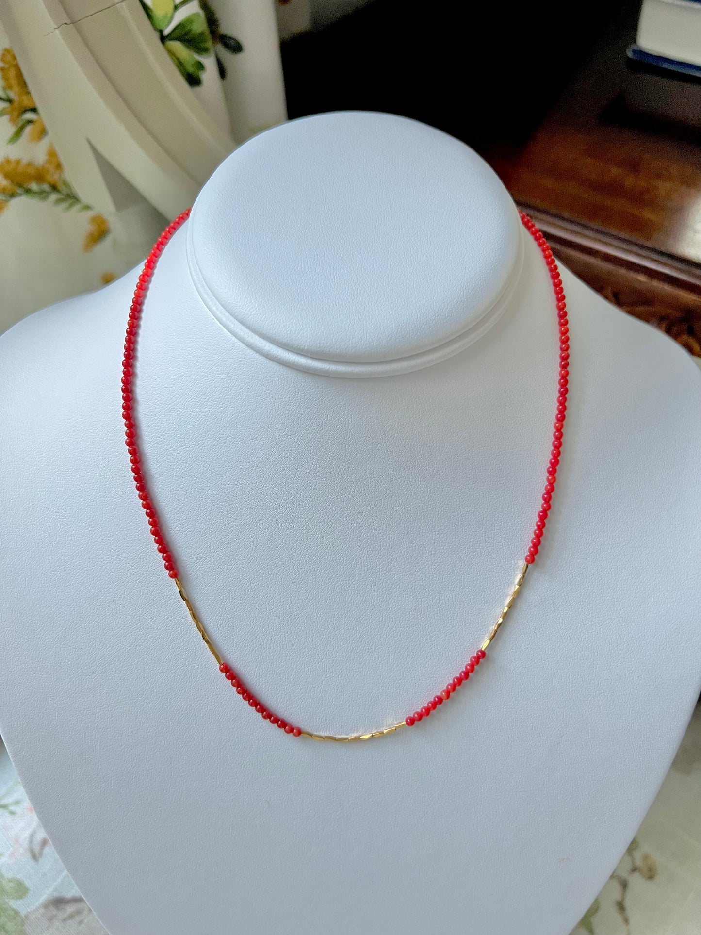 Coral Bead Chain