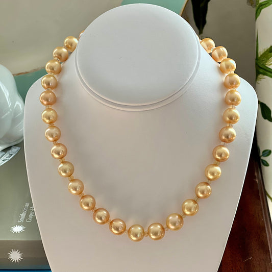 Golden Pearl and Opal Necklace