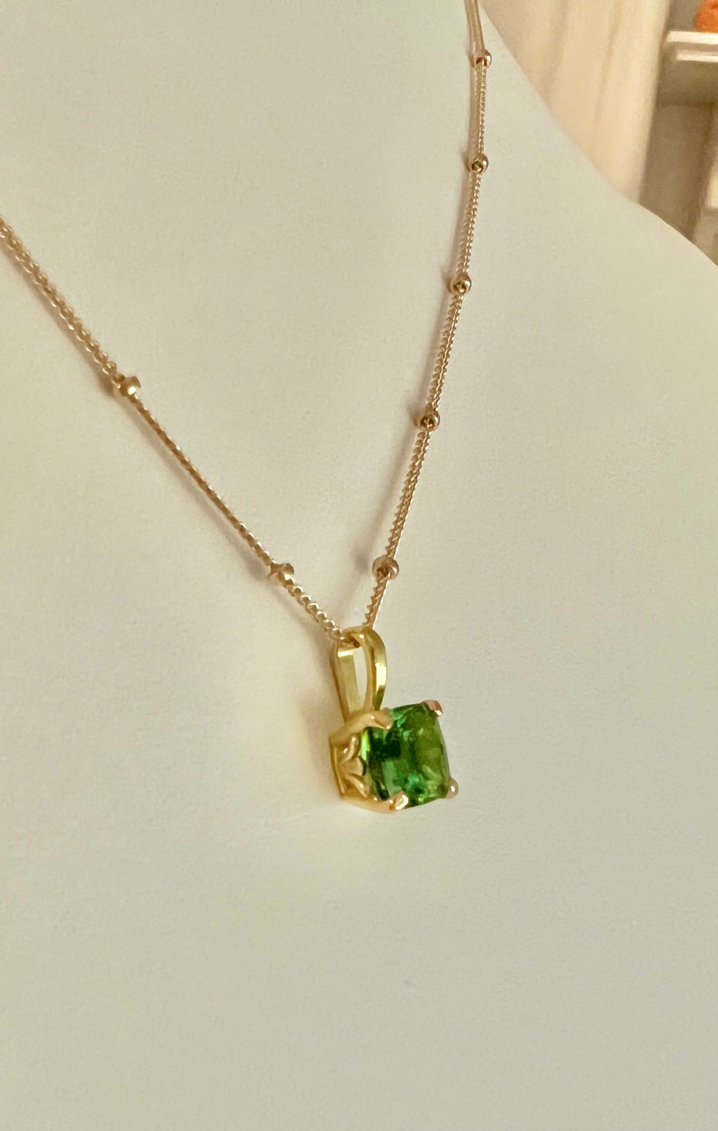 Mint Tourmaline Pendant